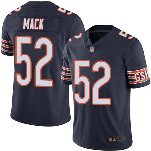 Chicago Bears Limited Navy Blue Men Khalil Mack Home Jersey NFL Football #52 Vapor Untouchable->chicago bears->NFL Jersey